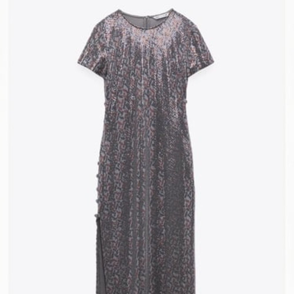Cut Out Sequin Dress
